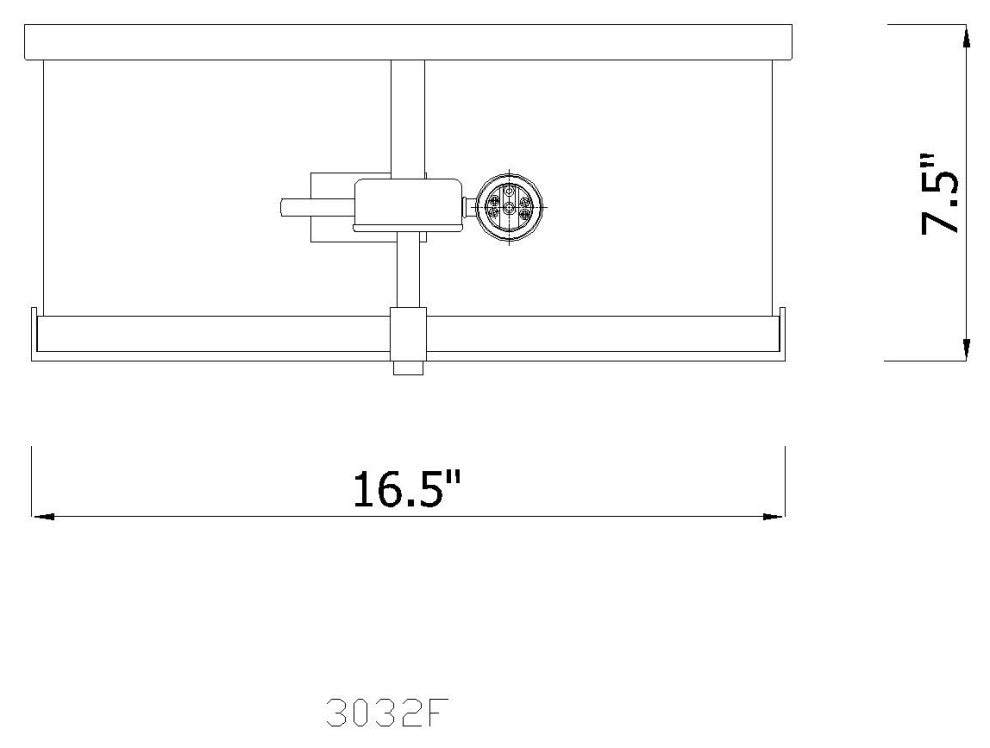 Zlite 3032F-RB 3-Light Flush Mount, Clear