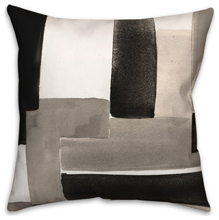 Gray Abstract Design 18x18 Indoor/Outdoor Pillow