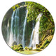 Detian Waterfall In Vietnam, Landscape Round Metal Wall Art, 11"