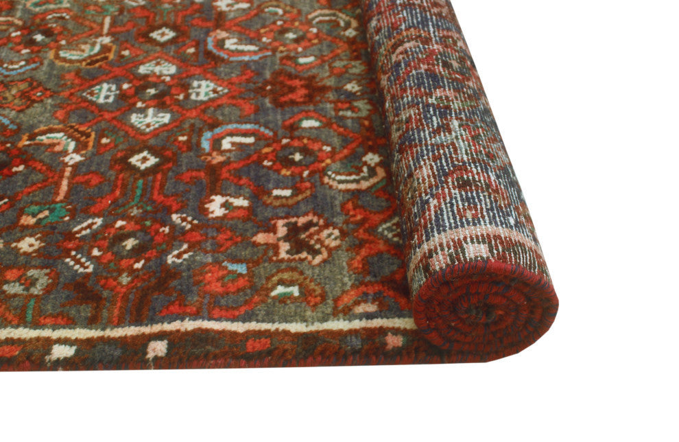 Fine Vintage Distressed Gannon Gray/Orange Runner, 2'4x8'8