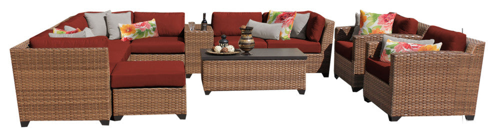 Laguna 12 Piece Outdoor Wicker Patio Furniture Set 12b