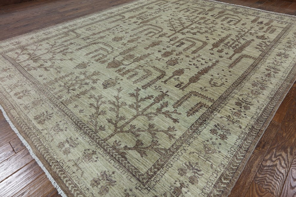 Oriental Peshawar Hand Knotted Rug 10'x12', MC487