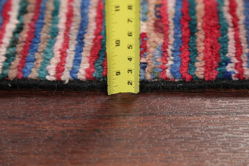 Consigned, Traditional Gabbeh Persian Hand-Knotted Oriental Area Rug, 4'0"X2'5"