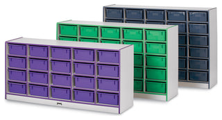 Rainbow Accents 25 Tub Mobile Storage - without Tubs - Blue