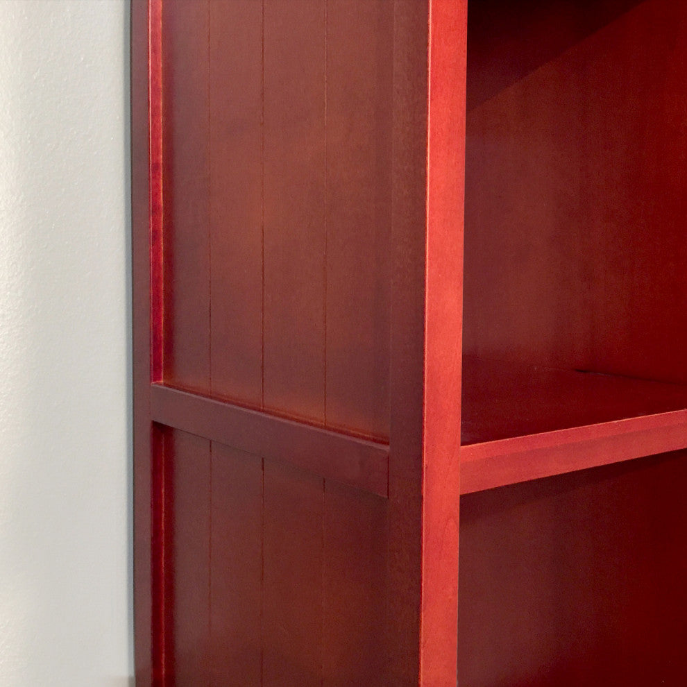 Solid Wood 9 Cube Storage Organizer, Red Mahogany