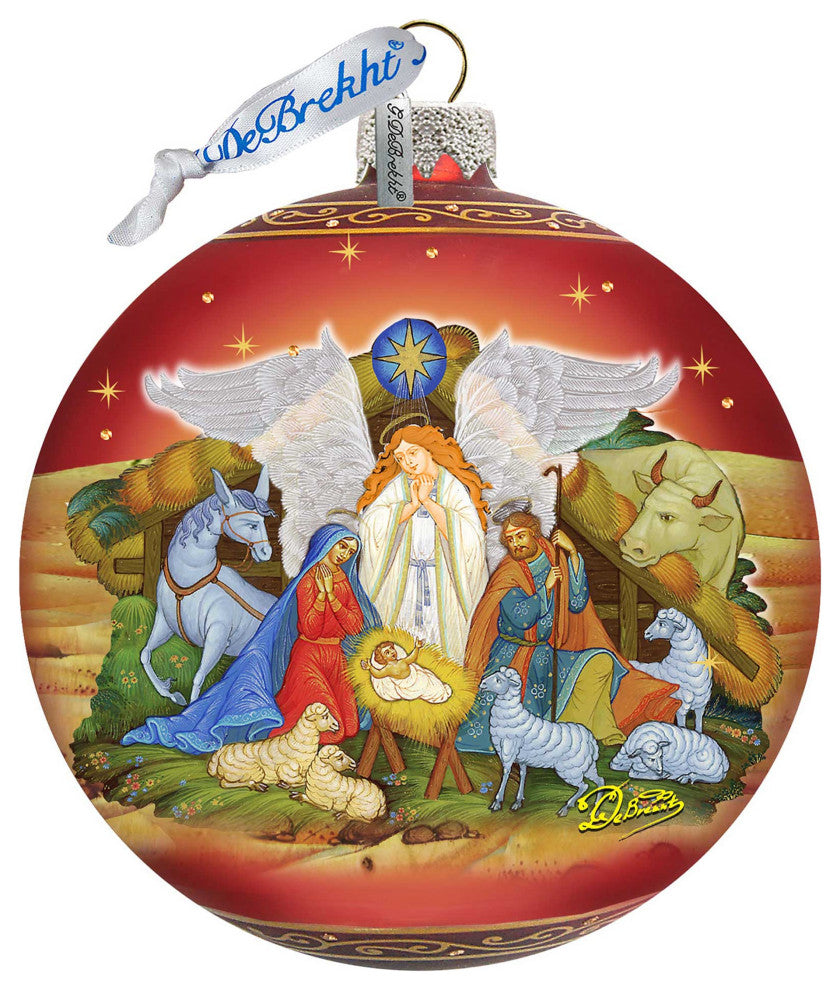 Guarding Light Nativity Glass Ornament Limited Edition
