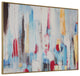 Rainy Forest Abstract Wall Art 36x47 With Gold Frame, Multi Color