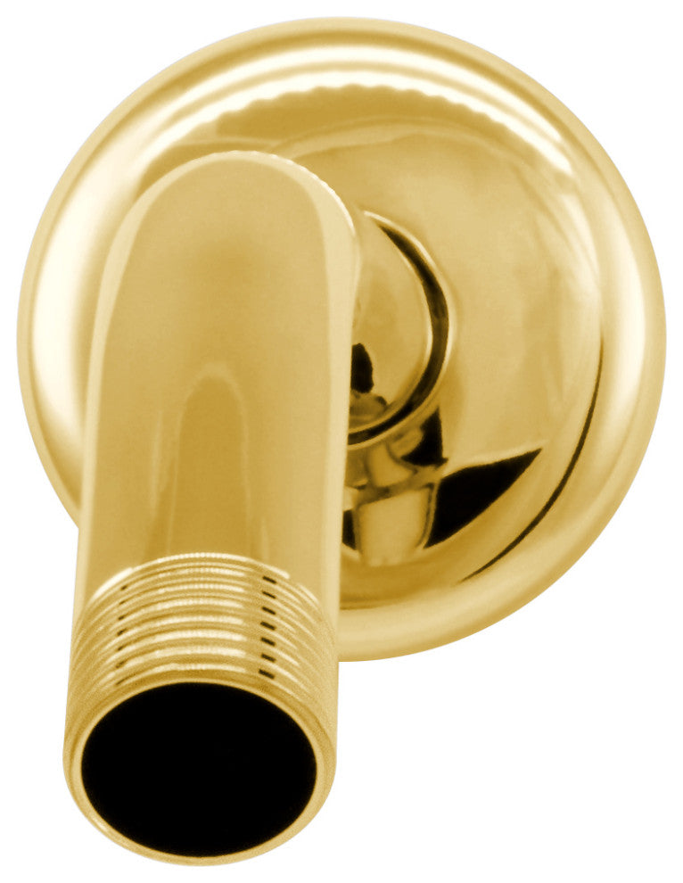 Shower Arm, Polished Brass, 8"