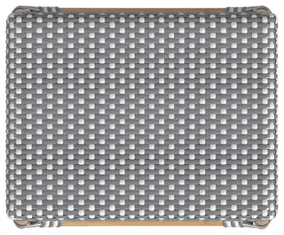 Robias Rectangular Rattan 24.5" Counter Stool, Grey