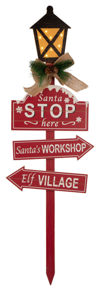 42"H Christmas Directions Yard Stake