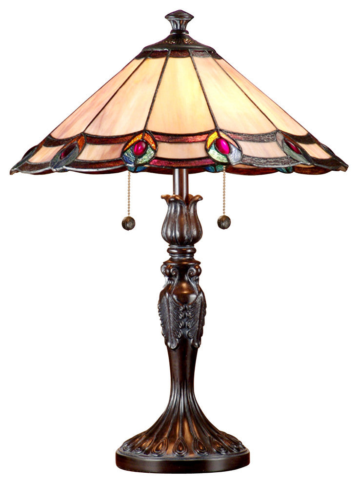 Springdale Aldridge Peacock Table Lamp