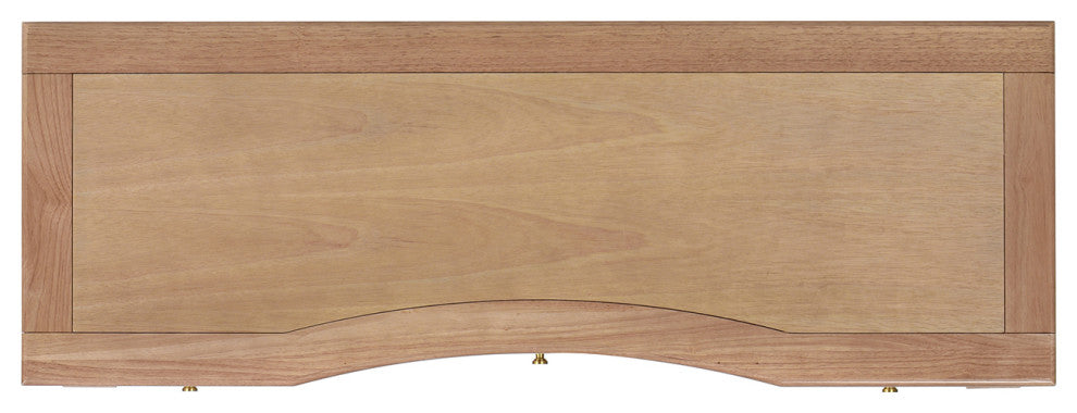 Dauphin 55" 3-Drawer Wood Executive Desk, Natural Brown