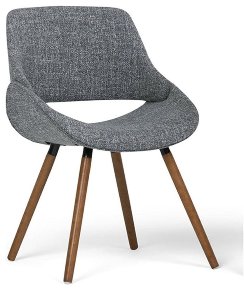 Simpli Home Malden Upholstered Dining Side Chair in Gray and Natural