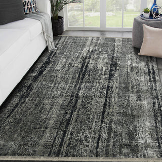 Zenith Area Rug, Charcoal, 8' x 10', Abstract