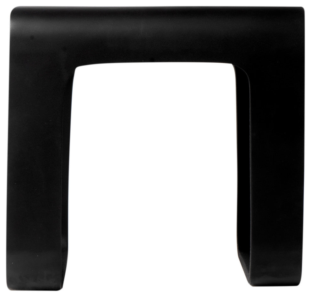 Alfi Brand Black Matte Solid Surface Resin Bathroom / Shower Stool