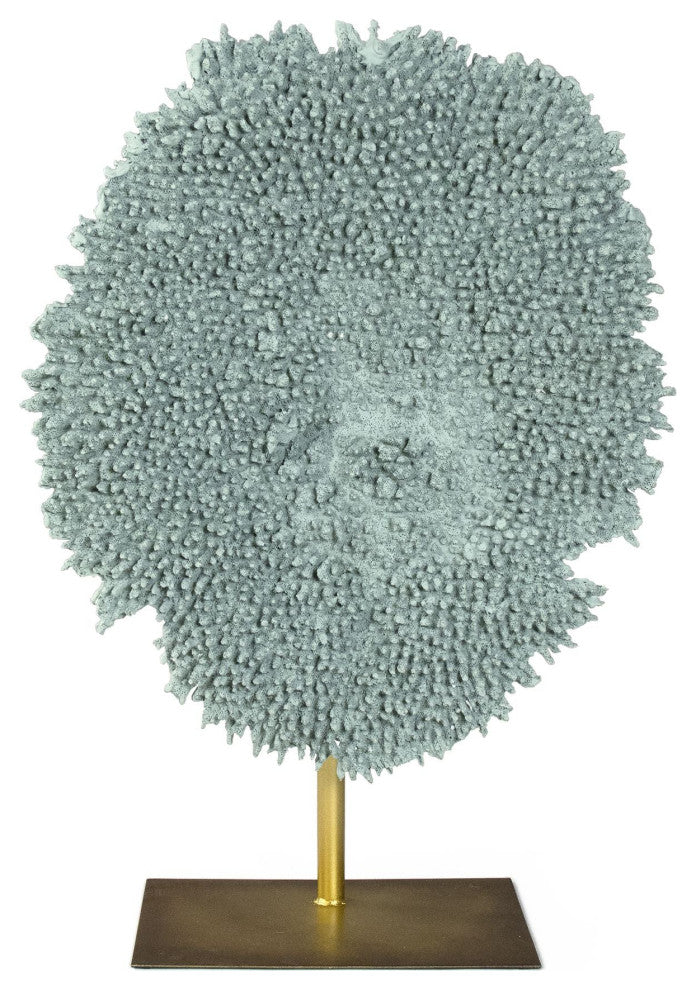 Blue Coral on Gold Base