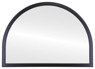 Pescara Framed Mantel Mirror, Crescent Cathedral, 38.4"x27.4", Matte Black