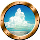 3D Ocean Porthole Sea Wall Decal Peel And Stick Decor, 24" Diameter