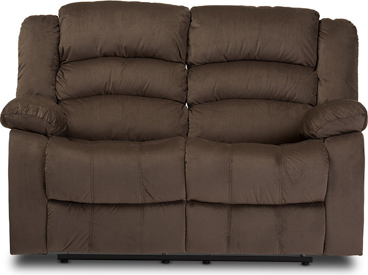 Hollace Taupe Microsuede 2-Seater Recliner