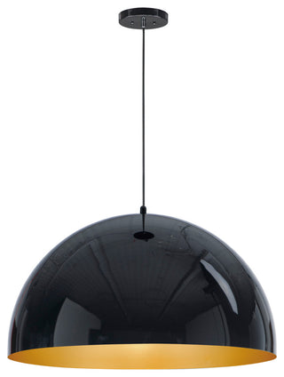 ET2 E24906 Hemisphere 31"W LED Pendant - Gloss Black / Gold