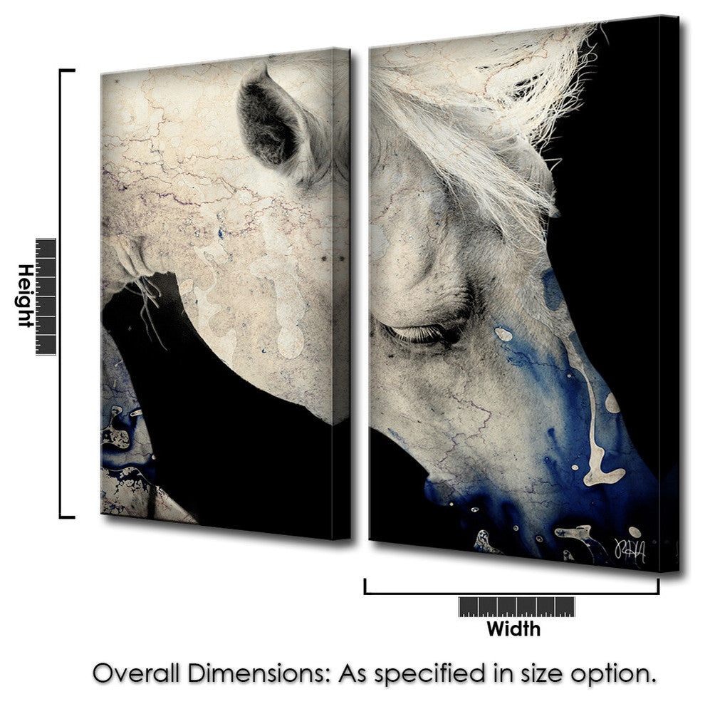 Equestrian Saddle Ink PSV 2 Panels, 24"x12"