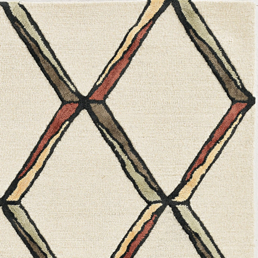 HomeRoots 144" X 180" Cream or Gold Wool or Viscose Rug