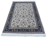Hand-Knotted Oriental Rug Fine Kashan Design, 6x9