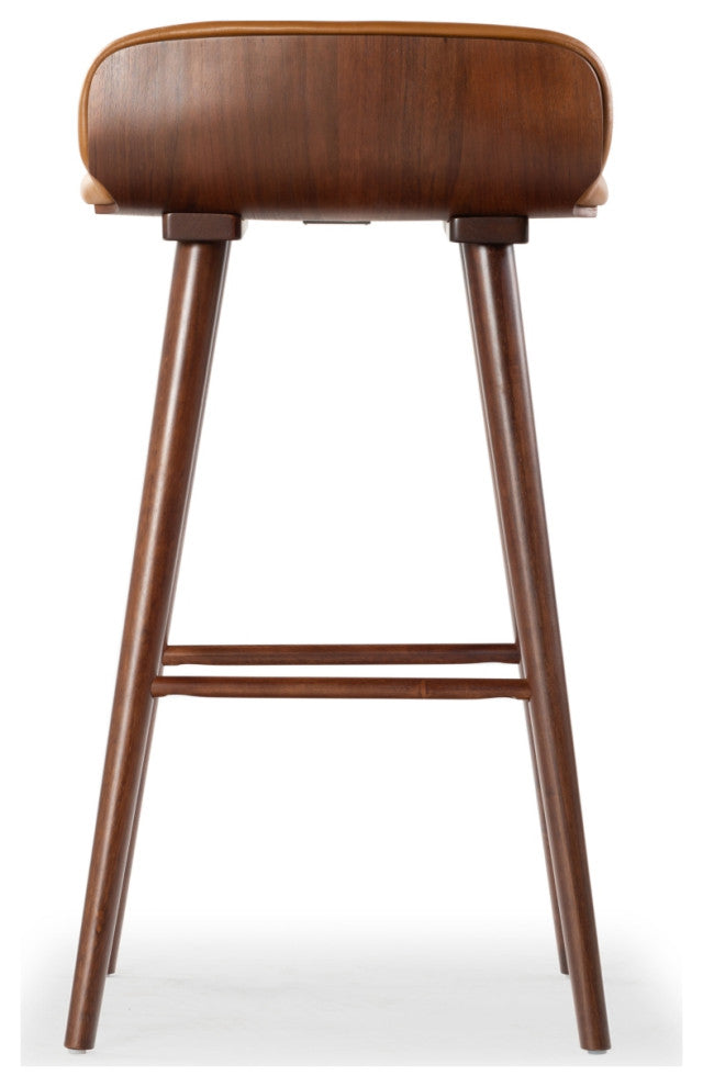 Safavieh Couture Tazmyn Barstool, Brown/Walnut