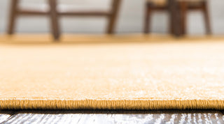 Unique Loom Gold Solid Williamsburg 5' 0 x 5' 0 Round Rug