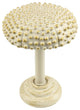 Urchin Drapery Holdback Medallion, Gilded French White