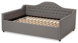 Mira Fabric Upholstered Daybed, Gray, Queen