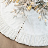 60"D Velvet Ruffled Christmas Tree Skirt