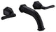 2-Handle Newly Trendy Wall Mounted Bathroom Faucet, Matte Black