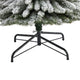 8' Flocked Pencil Faux Xmas Tree With 500 Clear Lights and 646 Bendable Branches
