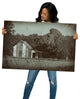 Patriotic Barn in Field Landscape Photo Unframed Wall Art Print, 24" X 36"