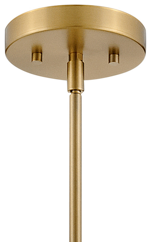 Lark Greer 8.5" Small Pendant Light, Lacquered Brass