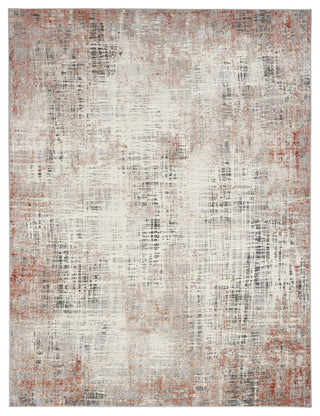 Calvin Klein CK022 Infinity 9' x 12' Rust Multicolor Modern Indoor Area Rug