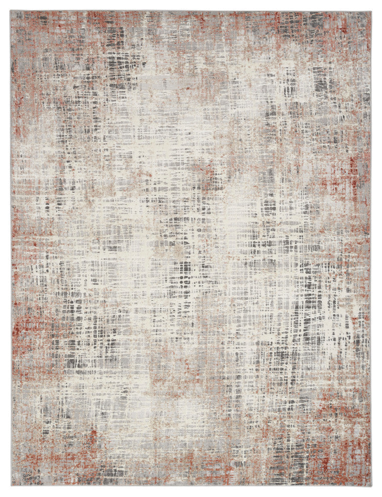 Calvin Klein CK022 Infinity 9' x 12' Rust Multicolor Modern Indoor Area Rug