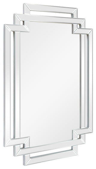 Crosspath Beveled Framed Wall Mirror