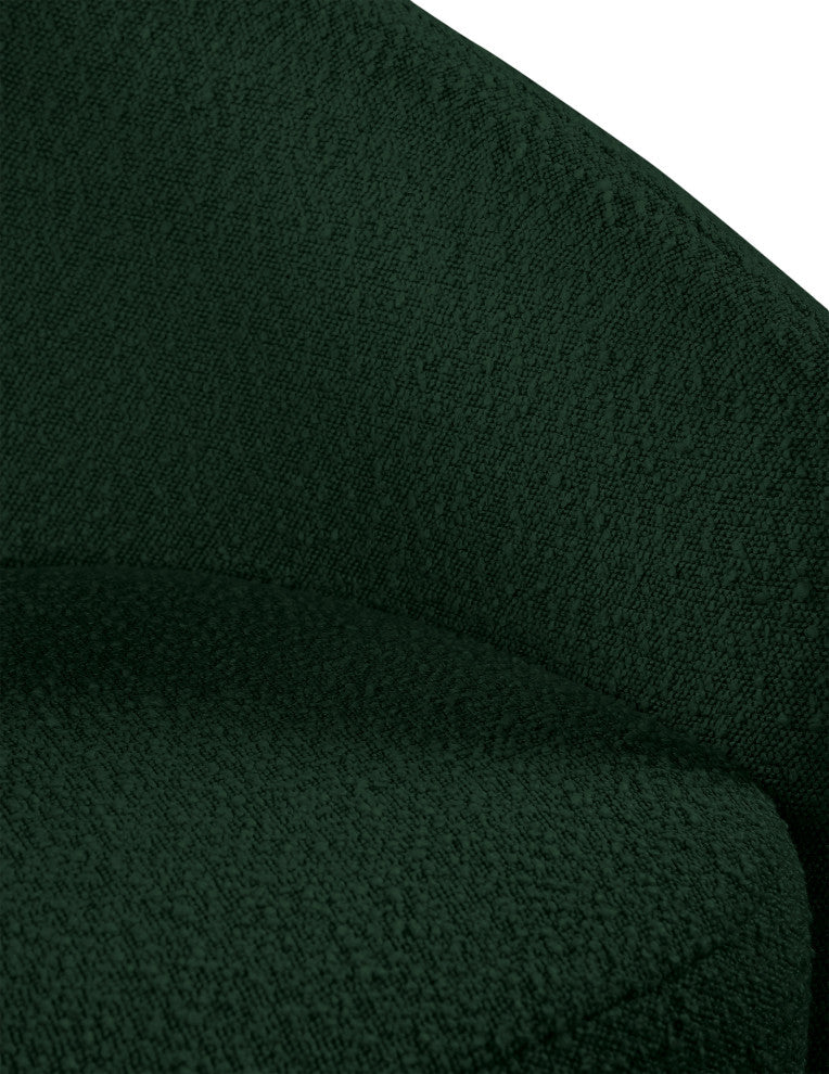 Acadia Boucle Fabric Upholstered Accent Chair, Green