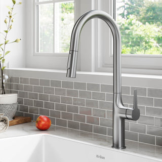 Oletto Pull-Down 1-Hole Kitchen Faucet, Spot Free Stainless Steel