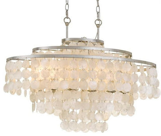 CRYSTORAMA BRI-3009-SA Brielle 6 Light Antique Silver Linear Chandelier