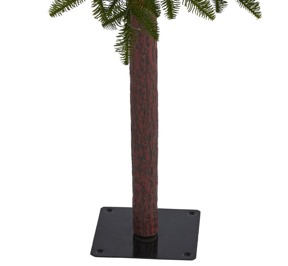 5' Alaskan Alpine Faux Xmas Tree W/ Multifunction Lights & Bendable Branches