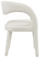 Pinnacle Boucle Upholstered Dining Chair Set of 2, Ivory