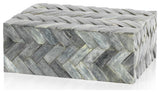 Montgeron Woven Bone Decorative Box, Medium