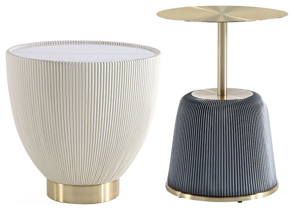 Manhattan Comfort 2-Piece Anderson End Table 1.0 and End Table 2.0