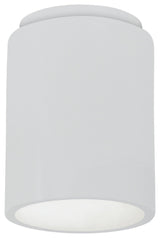 Radiance Cylinder Outdoor Flush-Mount, Gloss White, LED