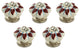 Heart 1-37/50", 44 mm, White Cabinet Knob, Pack of 5