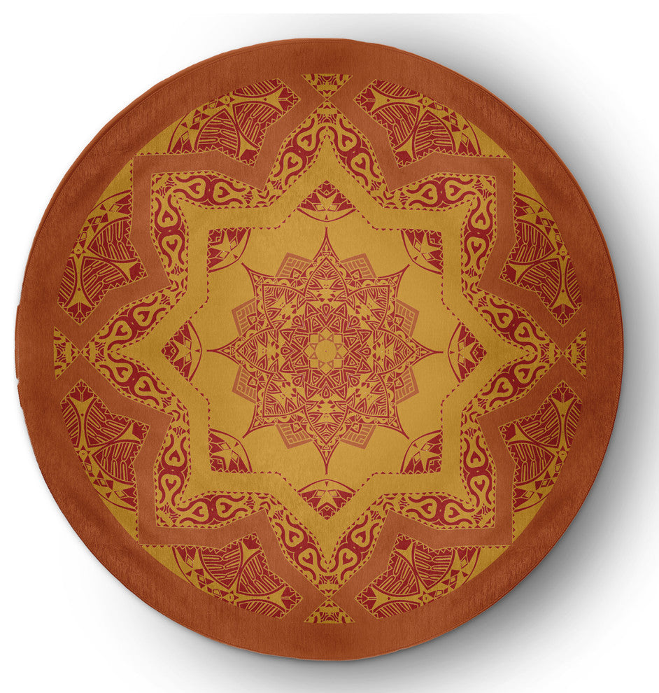 Shawl Rug, Nutmeg, 5' Round