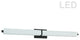 51W Matte Black Vanity w/ White Glass